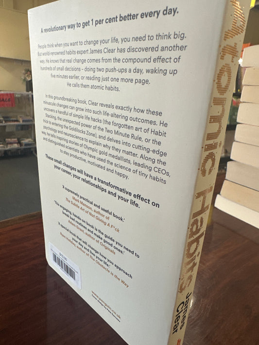 James Clear Atomic Habits back cover
