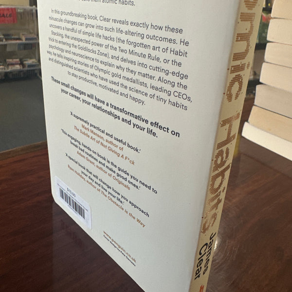 James Clear Atomic Habits back cover