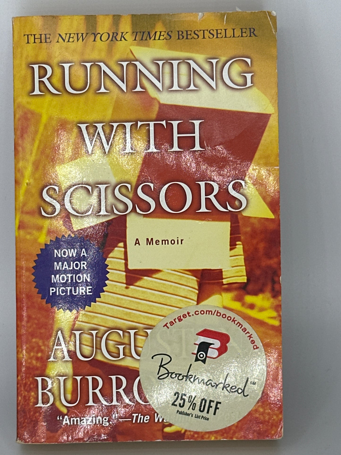 Augusten Burroughs Running with Scissors actual front cover used books