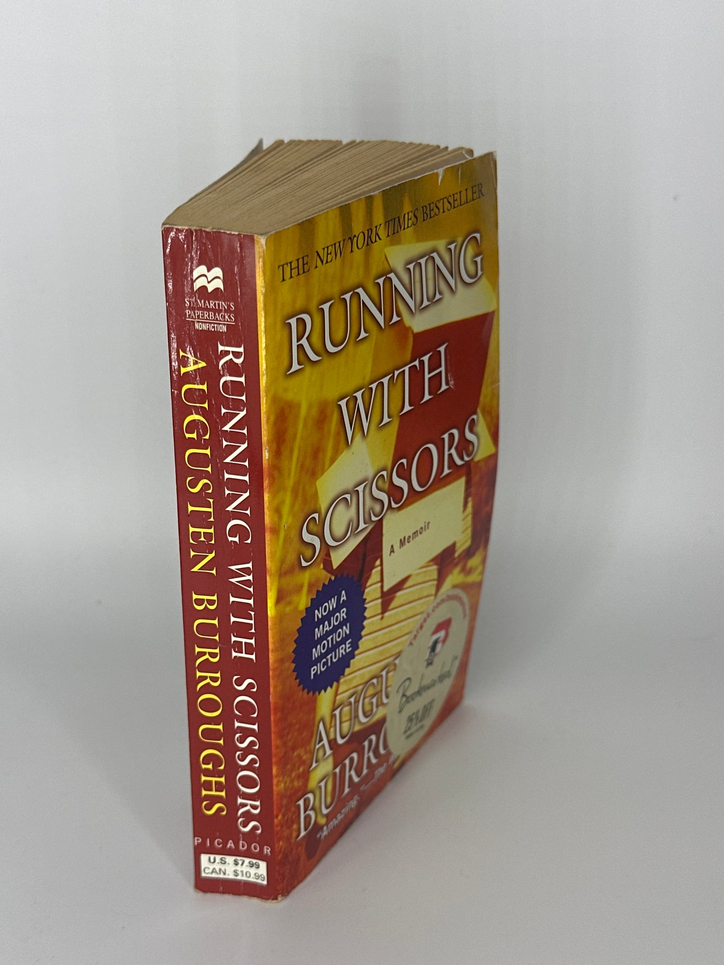 Augusten Burroughs Running with Scissors actual spine used books