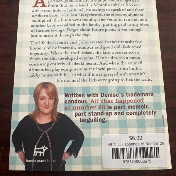 Back Book cover of 'All That Happened' by Denise Scott 