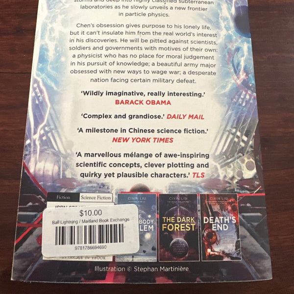 Cixin Liu Ball Lightning back cover