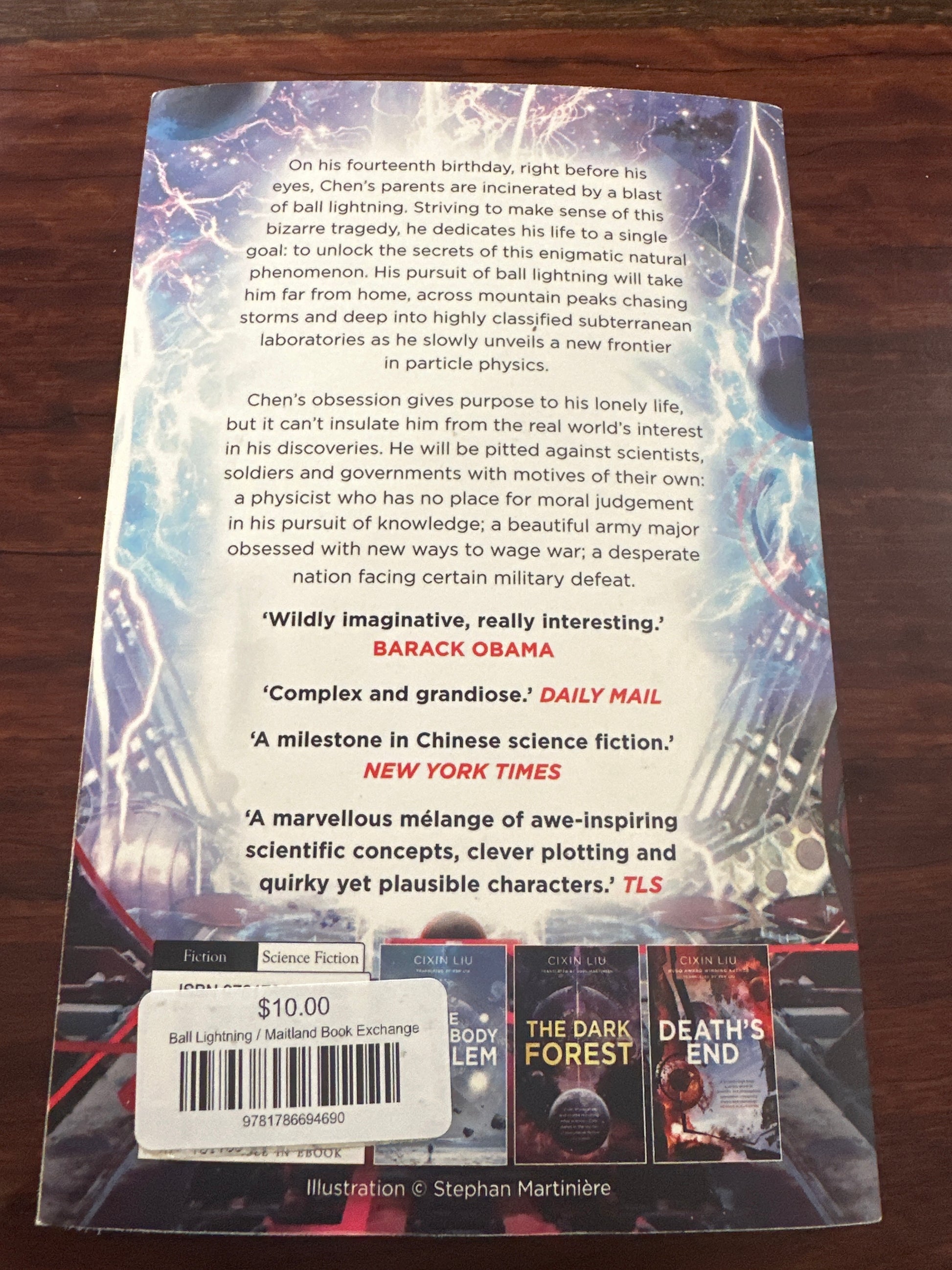 Cixin Liu Ball Lightning back cover