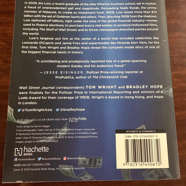Tom Wright Bradley Hope Billion Dollar Whale back cover