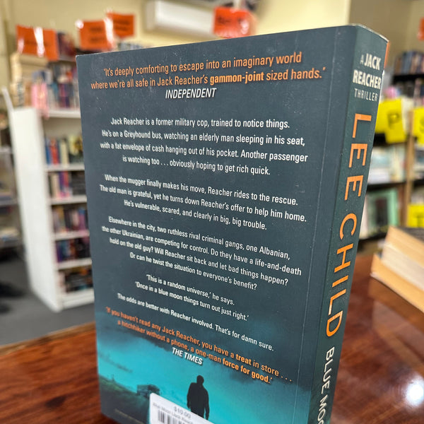 Lee Child Blue Moon back cover