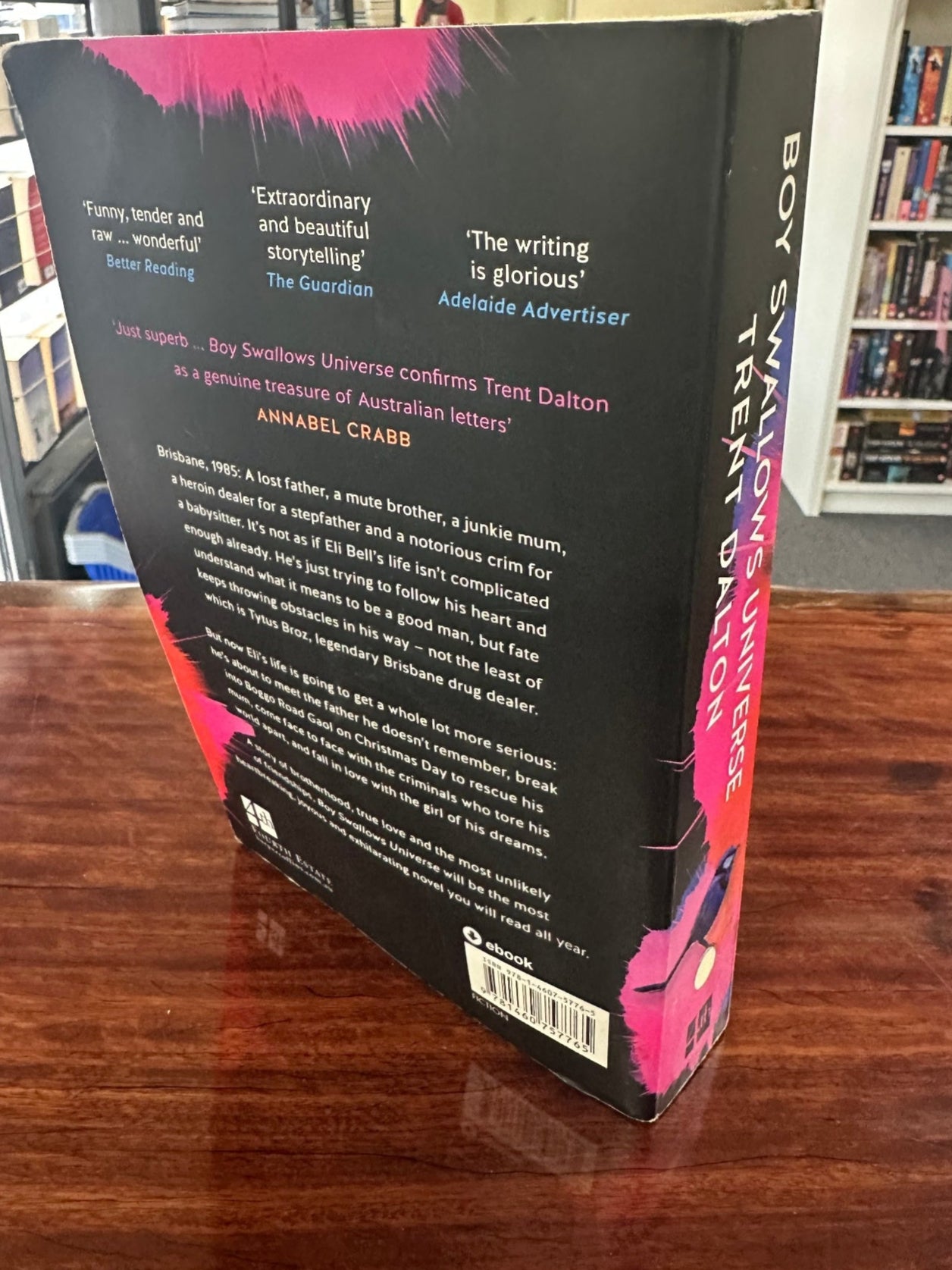 Boy Swallows Universe back cover Trent Dalton