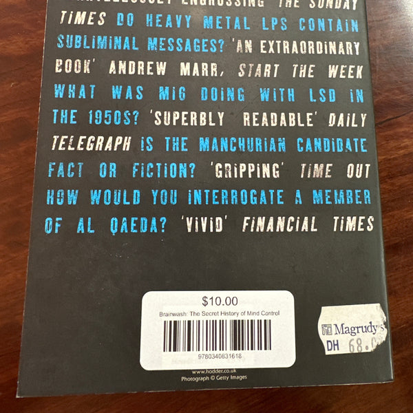 Brainwash: The Secret History of Mind Control back cover image
