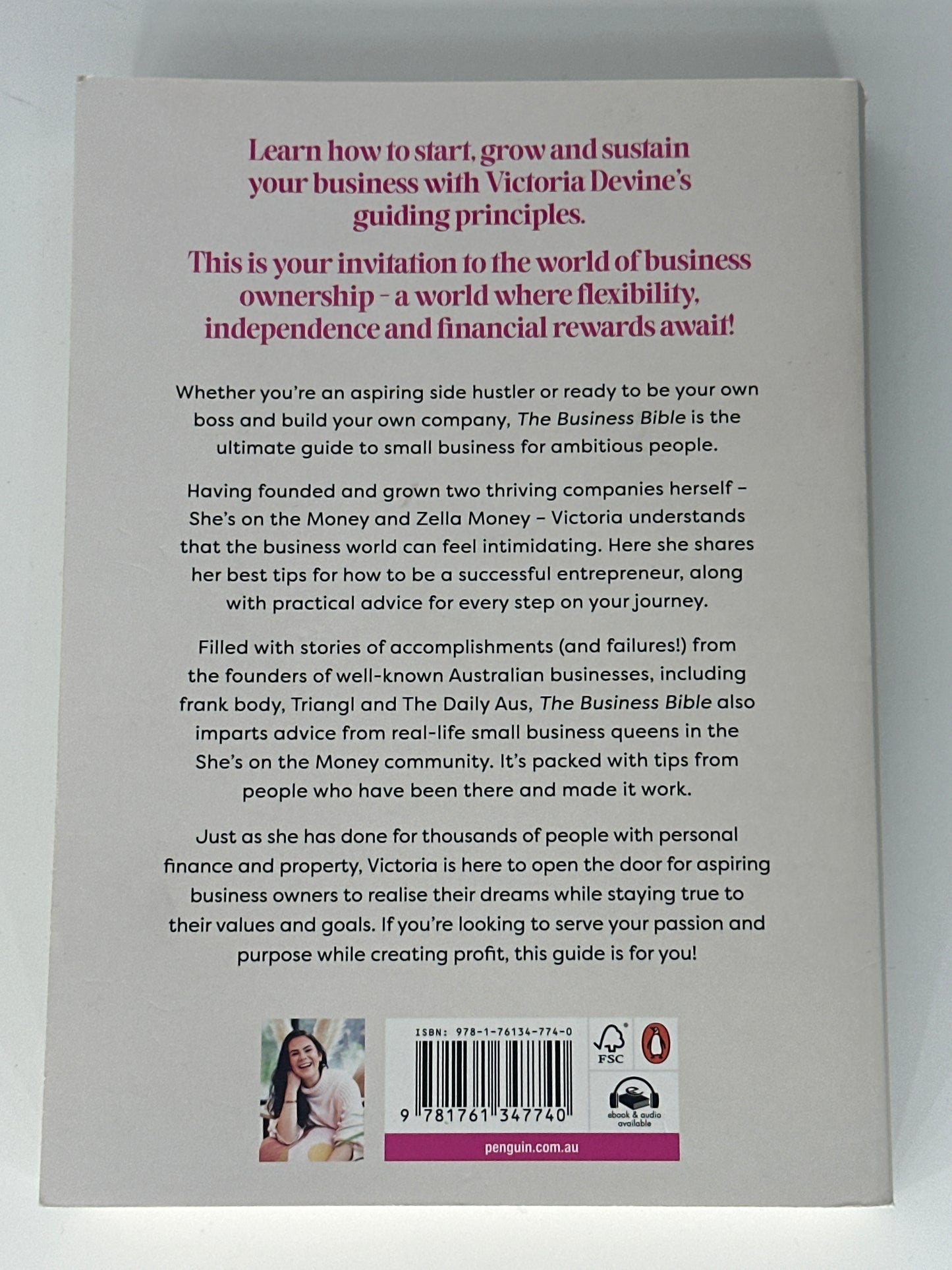 Victoria Devine The Business Bible back cover image