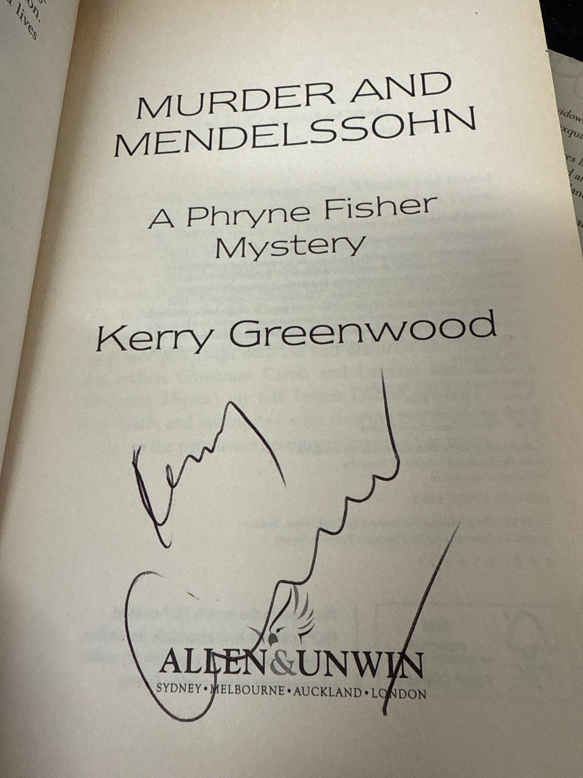 Murder and Mendelssohn (Miss Fisher's Mysteries #20) - SIGNED COPY