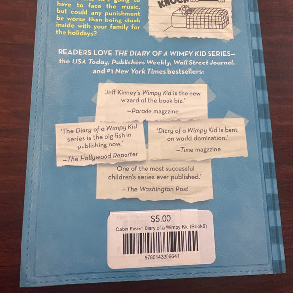 Jeff Kinney Cabin Fever: Diary of a Wimpy Kid back cover image