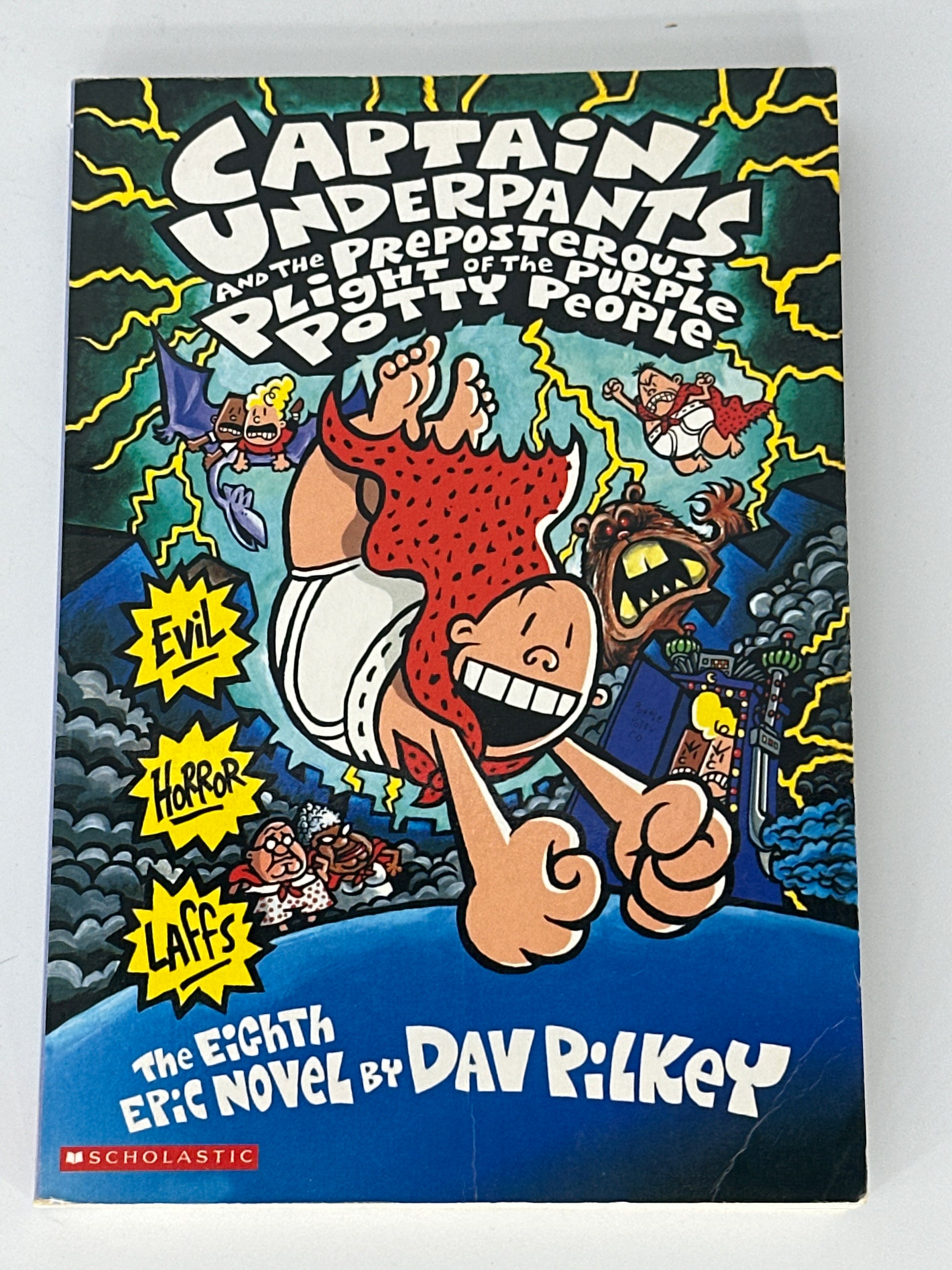 Dav Pilkey Captain Underpants And The Preposterous Plight Of The Purple Potty People (8) front cover used books