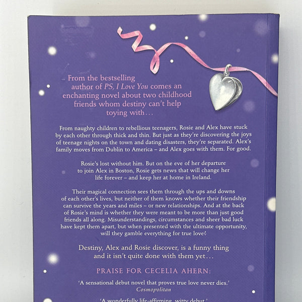 Cecelia Ahern Where Rainbows End actual back cover used books