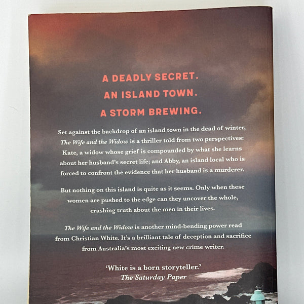 Christian White The Wife and the Widow actual back cover used books