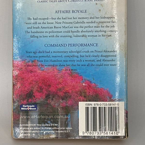 Nora Roberts Cordina's Royal Family actual back cover used books