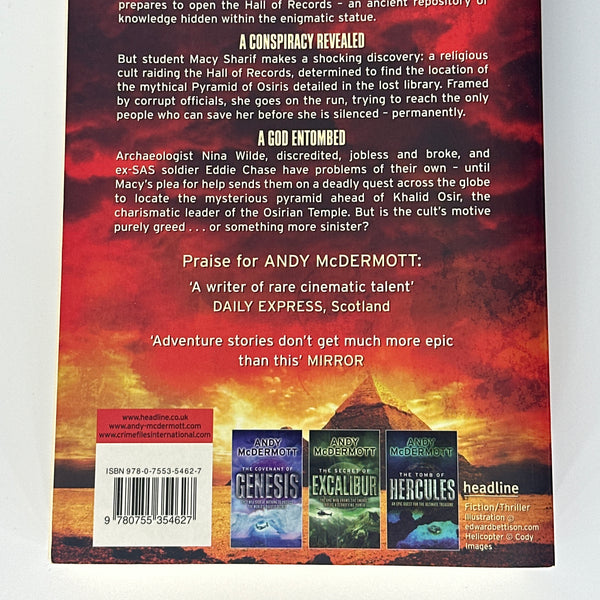 Andy McDermott The Cult of Osiris (Wilde/Chase 5) back cover image