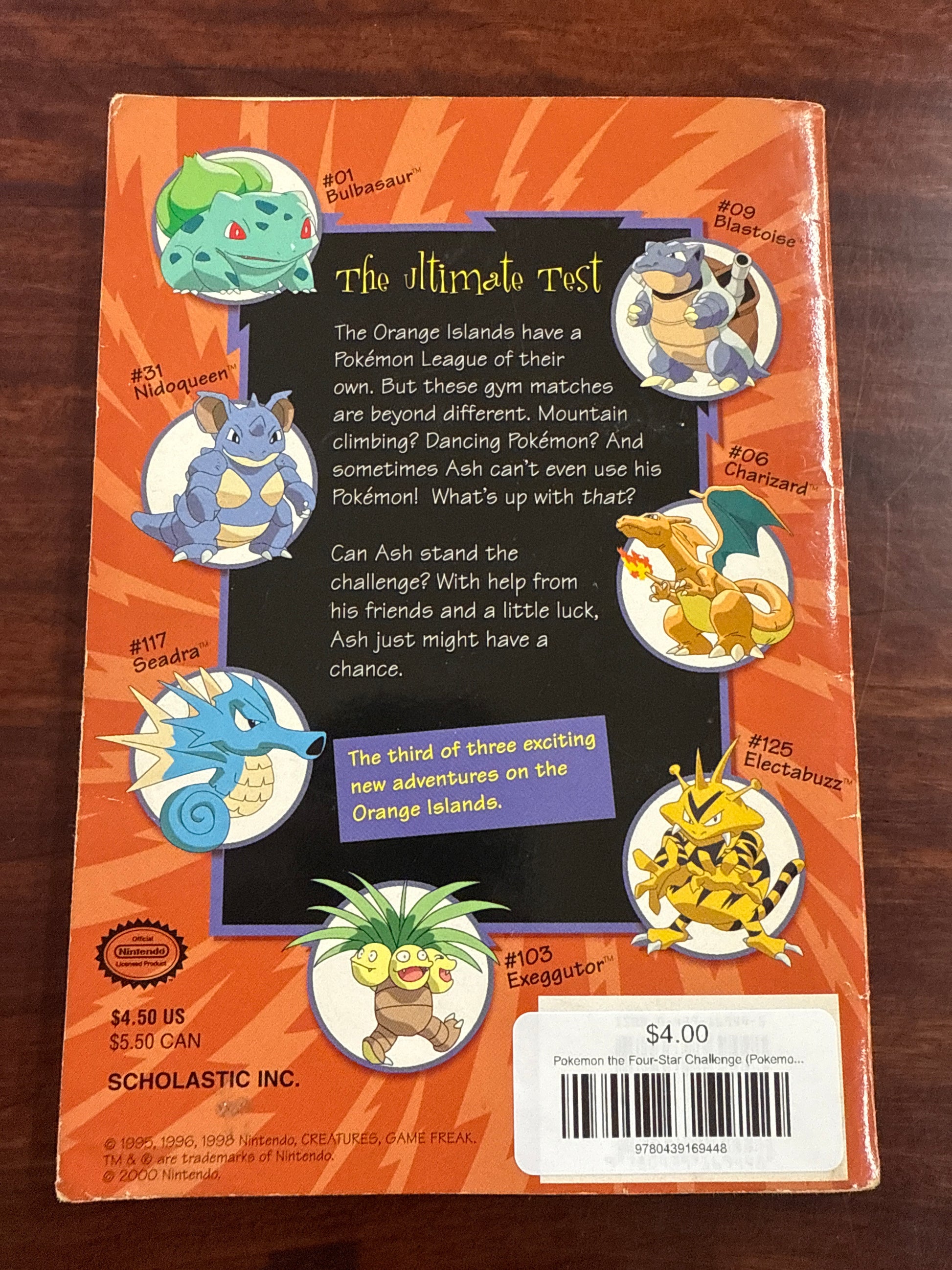 Pokemon the Four-Star Challenge (Pokemon Chapter Book)