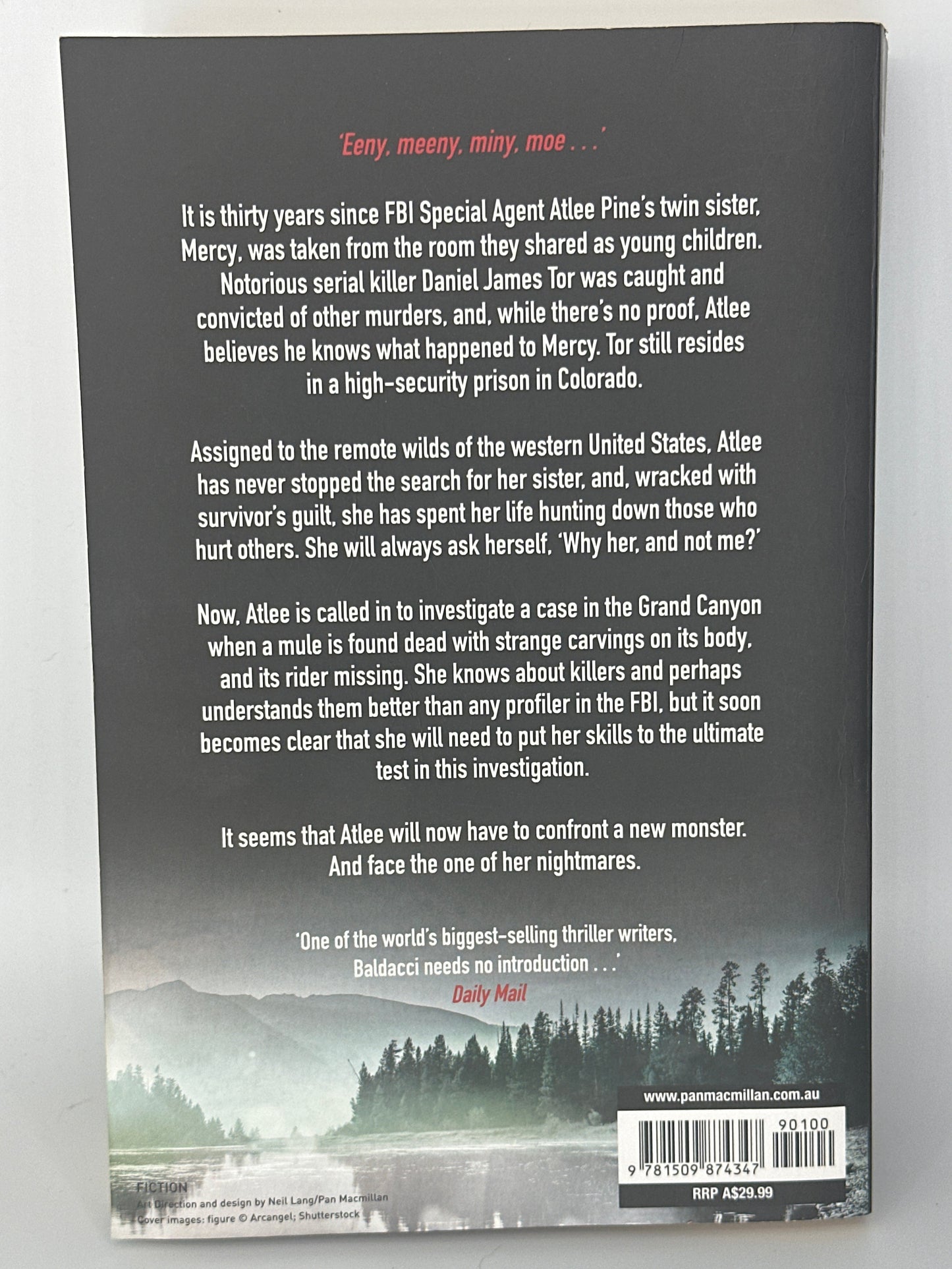 David Baldacci Long Road to Mercy Actual back cover used books