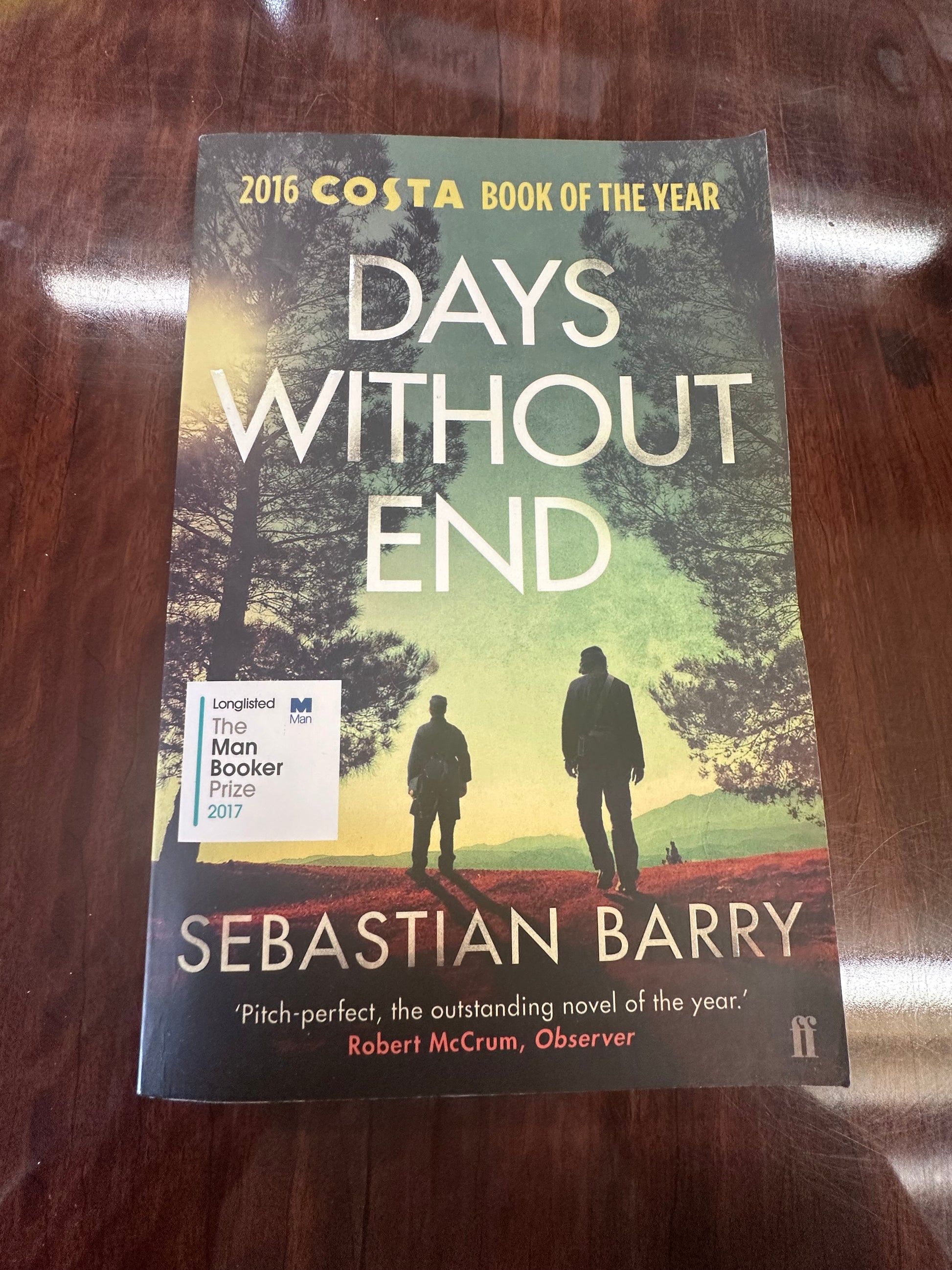 Sebastian Barry Days Without End cover