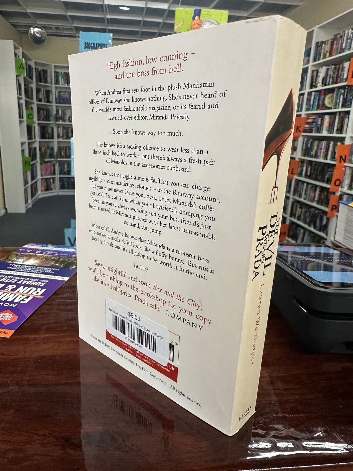 Lauren Weisberger Devil Wears Prada back cover