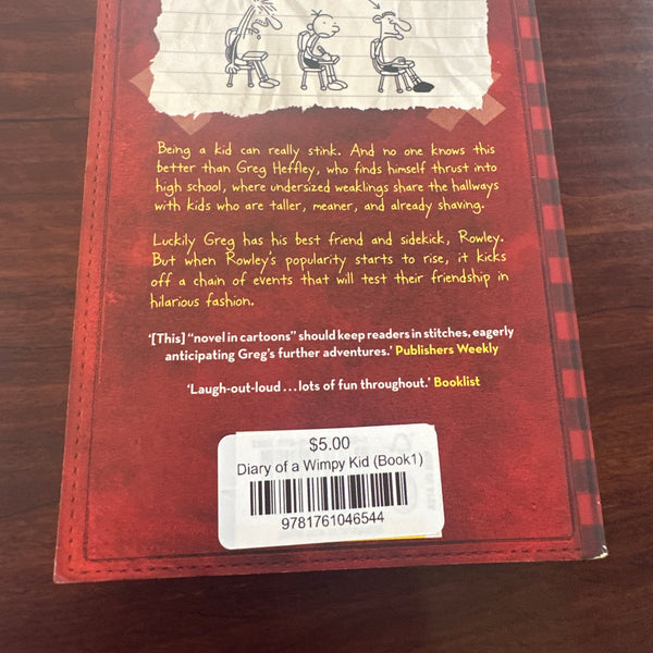 Jeff Kinney Diary of a Wimpy Kid back cover