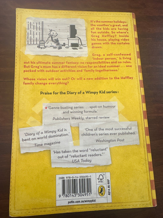 Jeff Kinney Dog Days: Diary of a Wimpy Kid back cover image