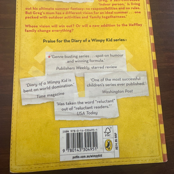Jeff Kinney Dog Days: Diary of a Wimpy Kid back cover image