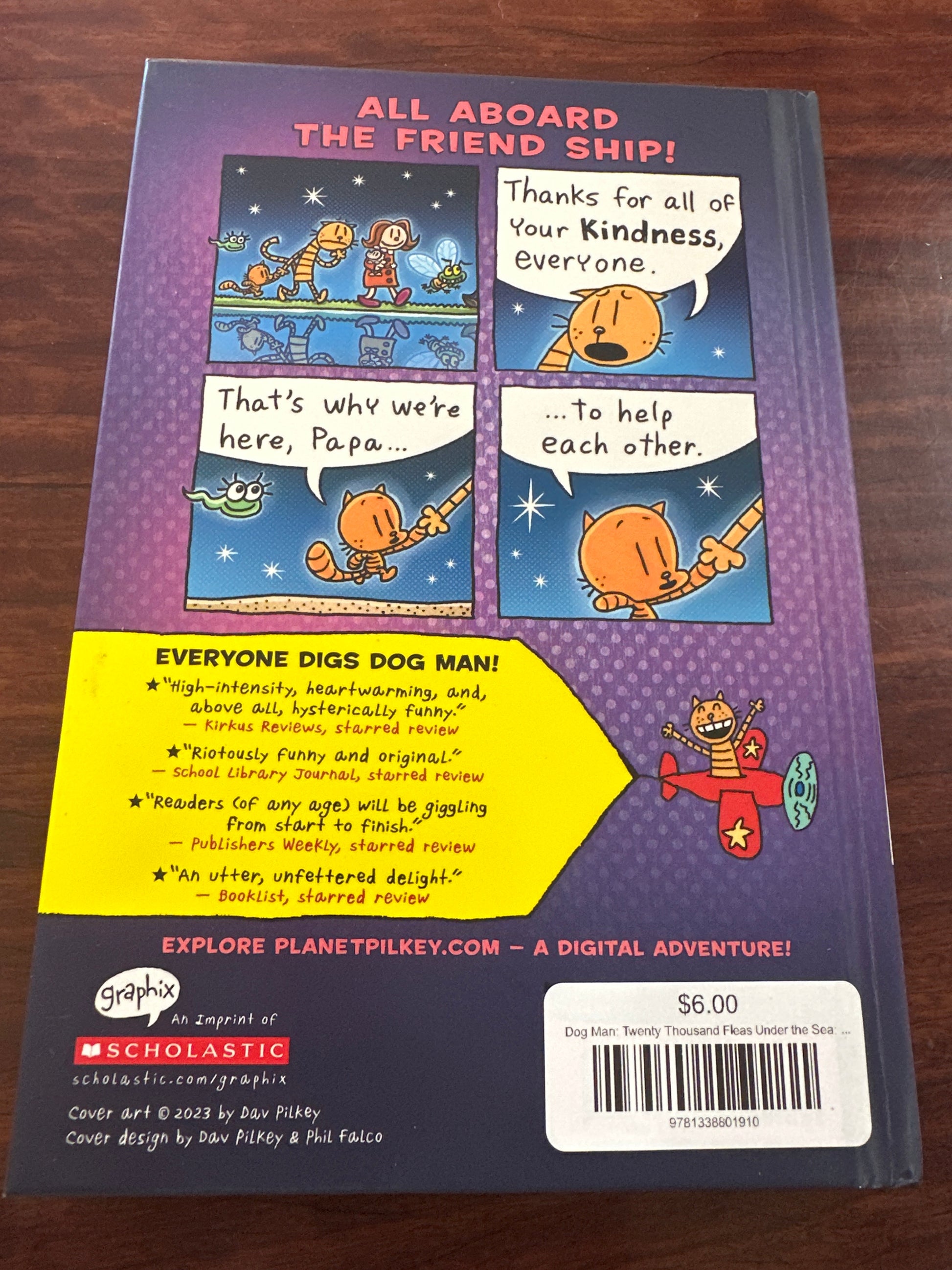 Dog Man: Twenty Thousand Fleas Under the Sea by Dav Pilkey back cover