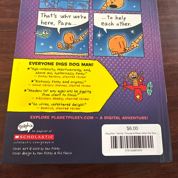 Dog Man: Twenty Thousand Fleas Under the Sea by Dav Pilkey back cover