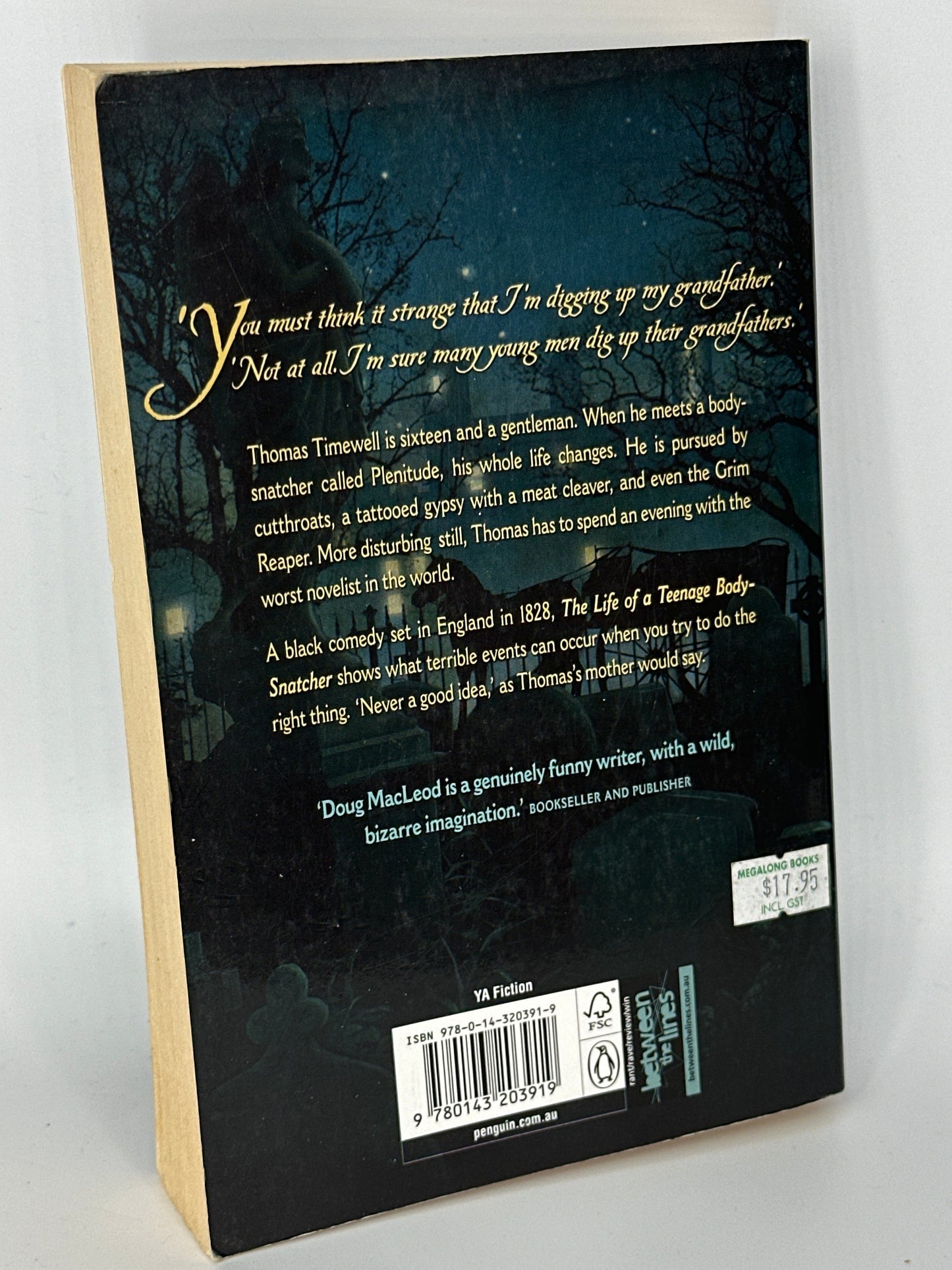 Doug MacLeod The Life of a Teenage Body-Snatcher actual back cover used books