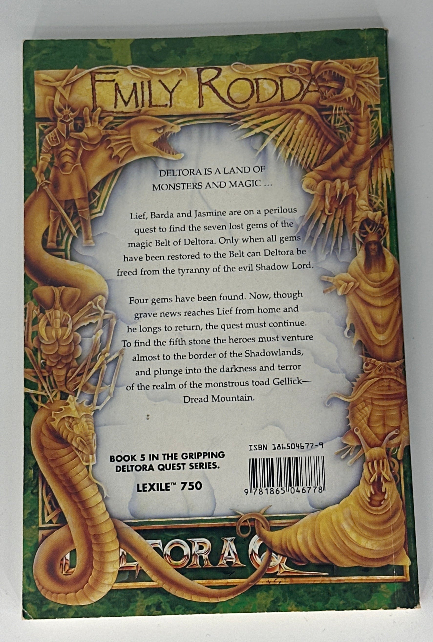 Emily Rodda Dread Mountain Deltora Quest back cover image