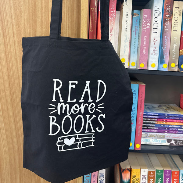 Read More Books Tote - Black