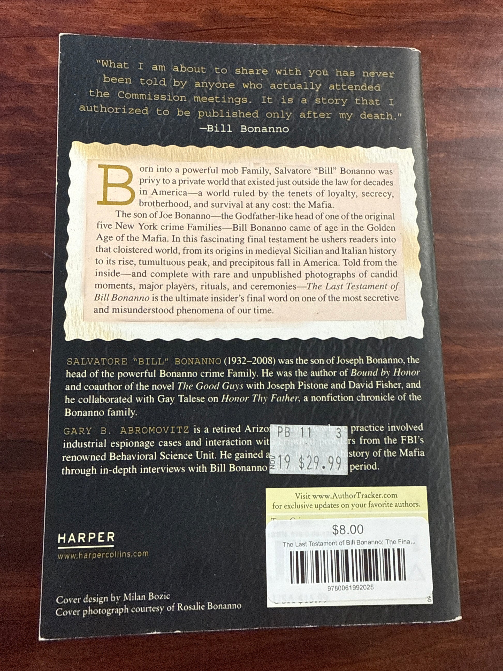 The Last Testament of Bill Bonanno: The Final Secrets of a Life in the Mafia