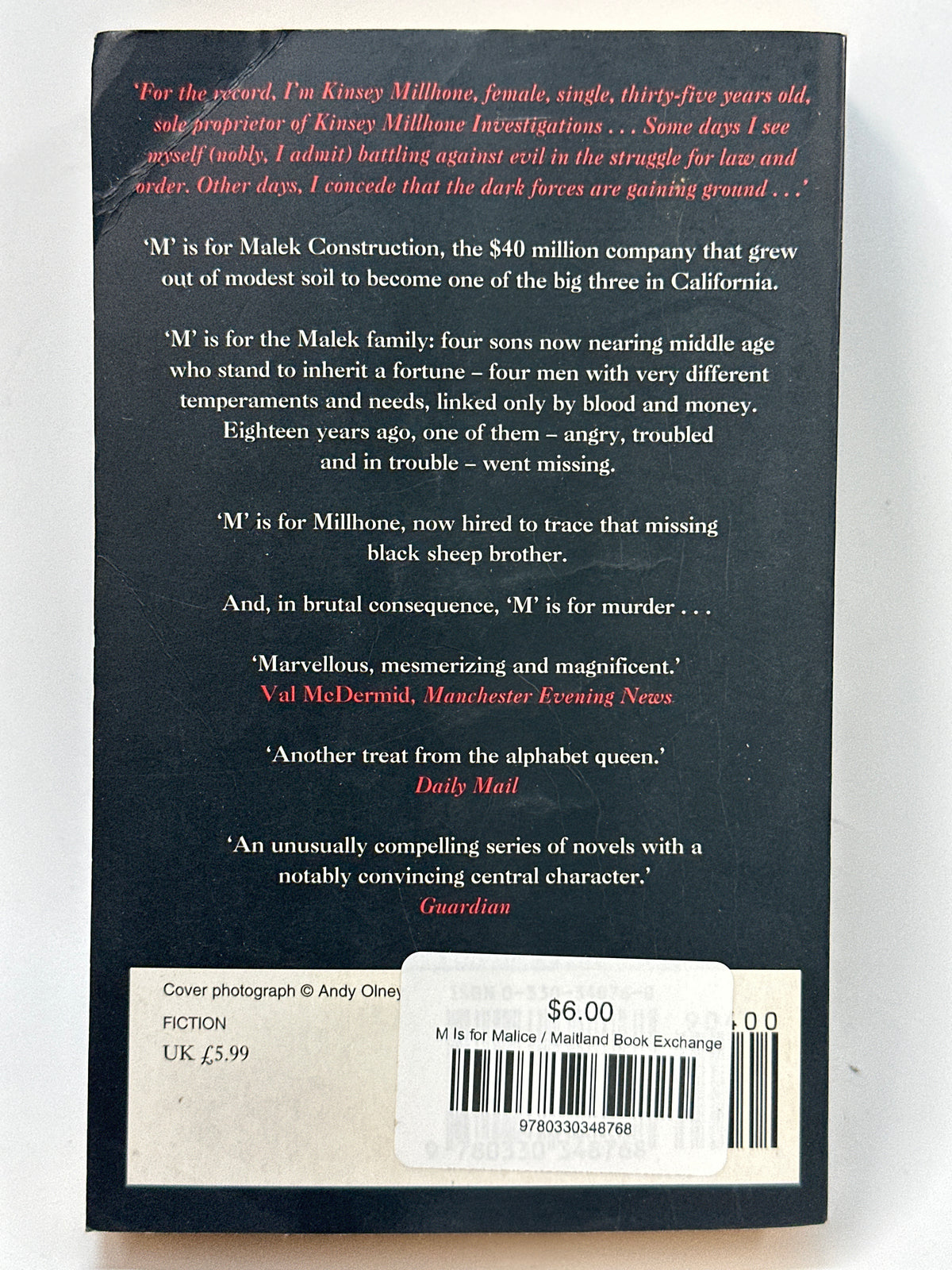 M Is for Malice