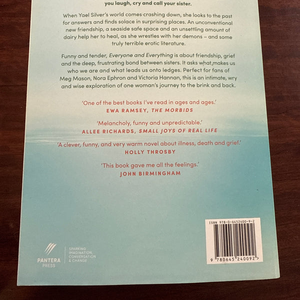 Nadine J Cohen Everyone and Everything back cover