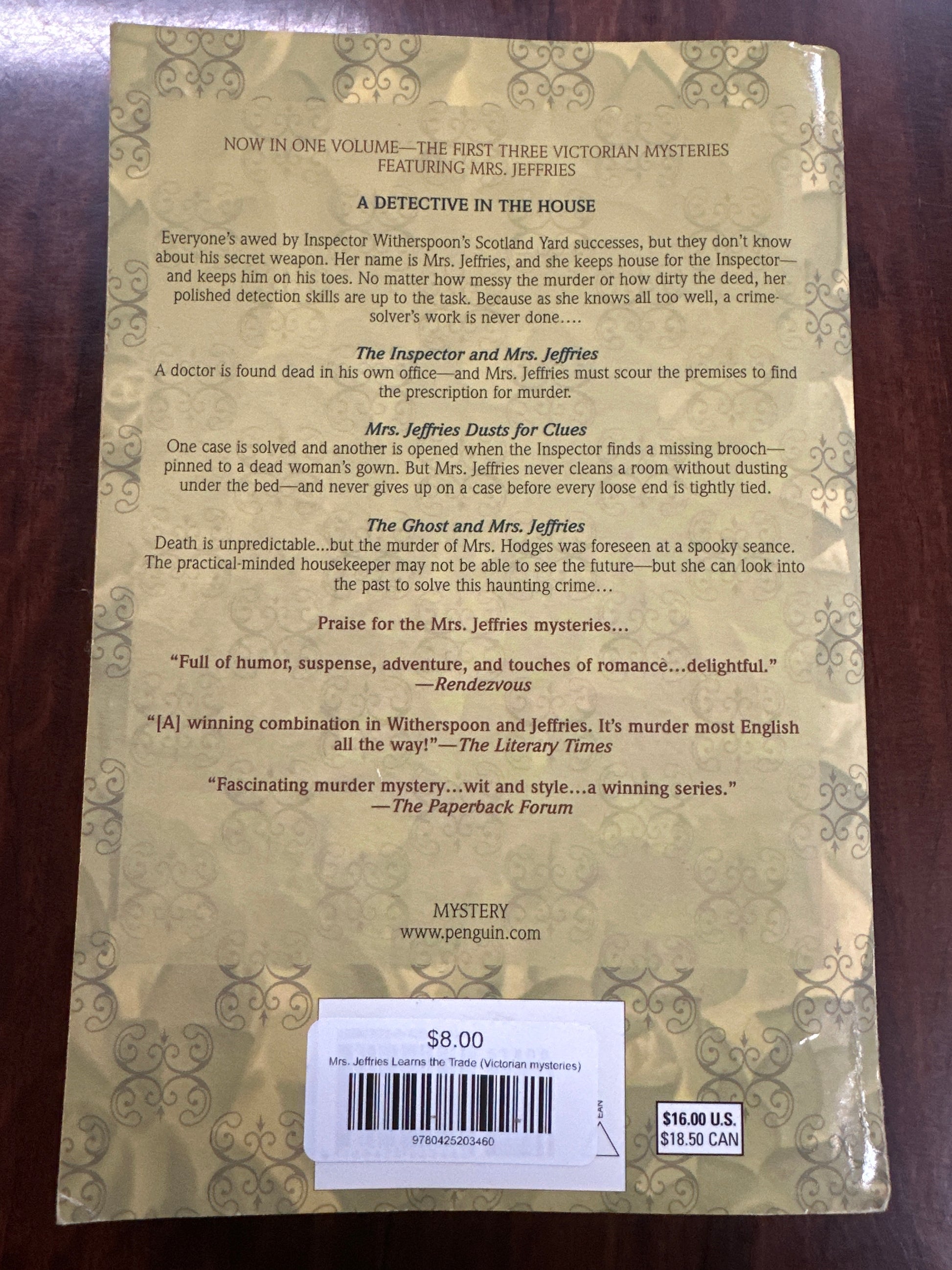 Mrs. Jeffries Learns the Trade (Victorian mysteries)