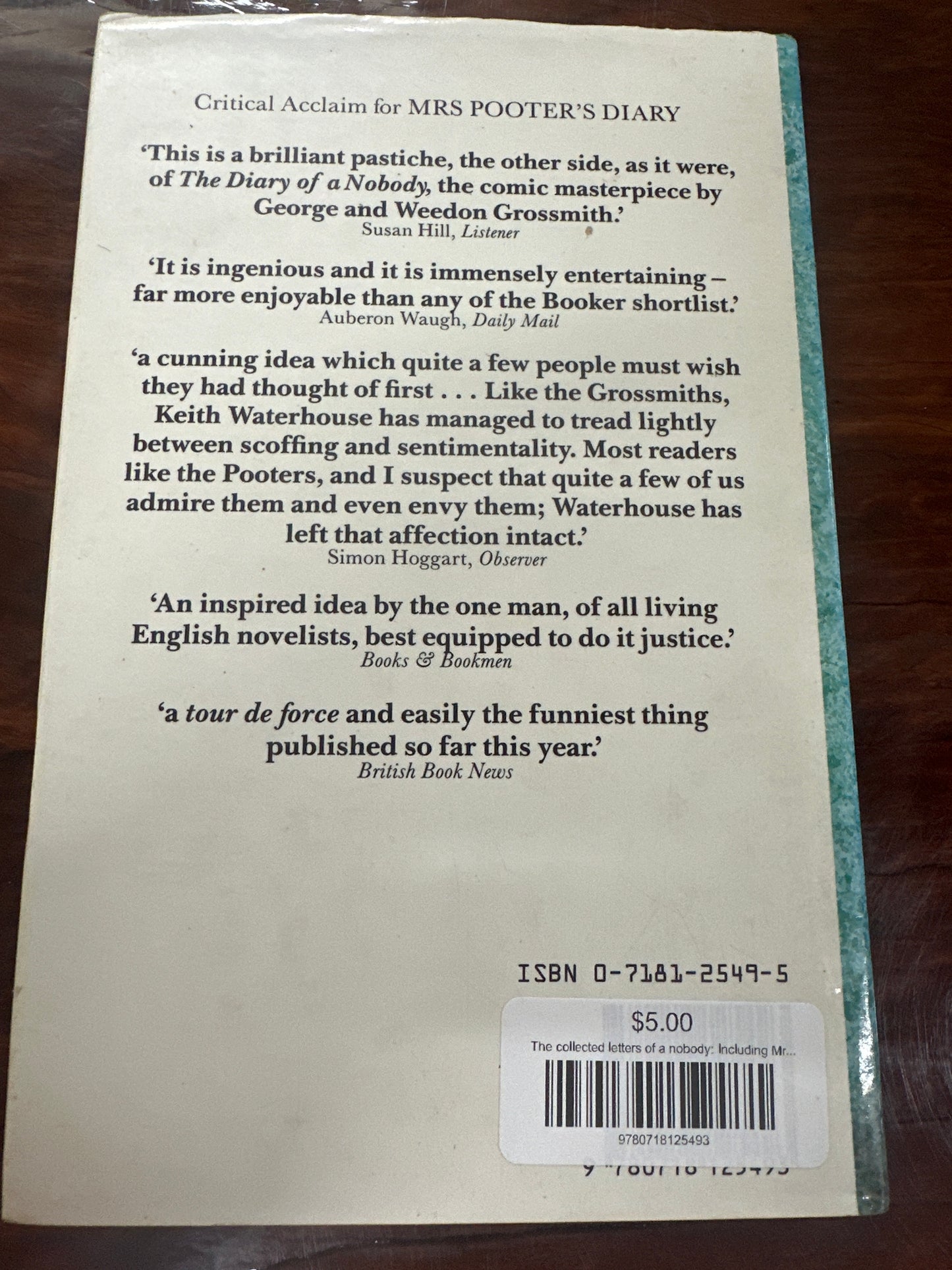 The collected letters of a nobody: Including Mr. Pooter's advice to his son (Hardcover)