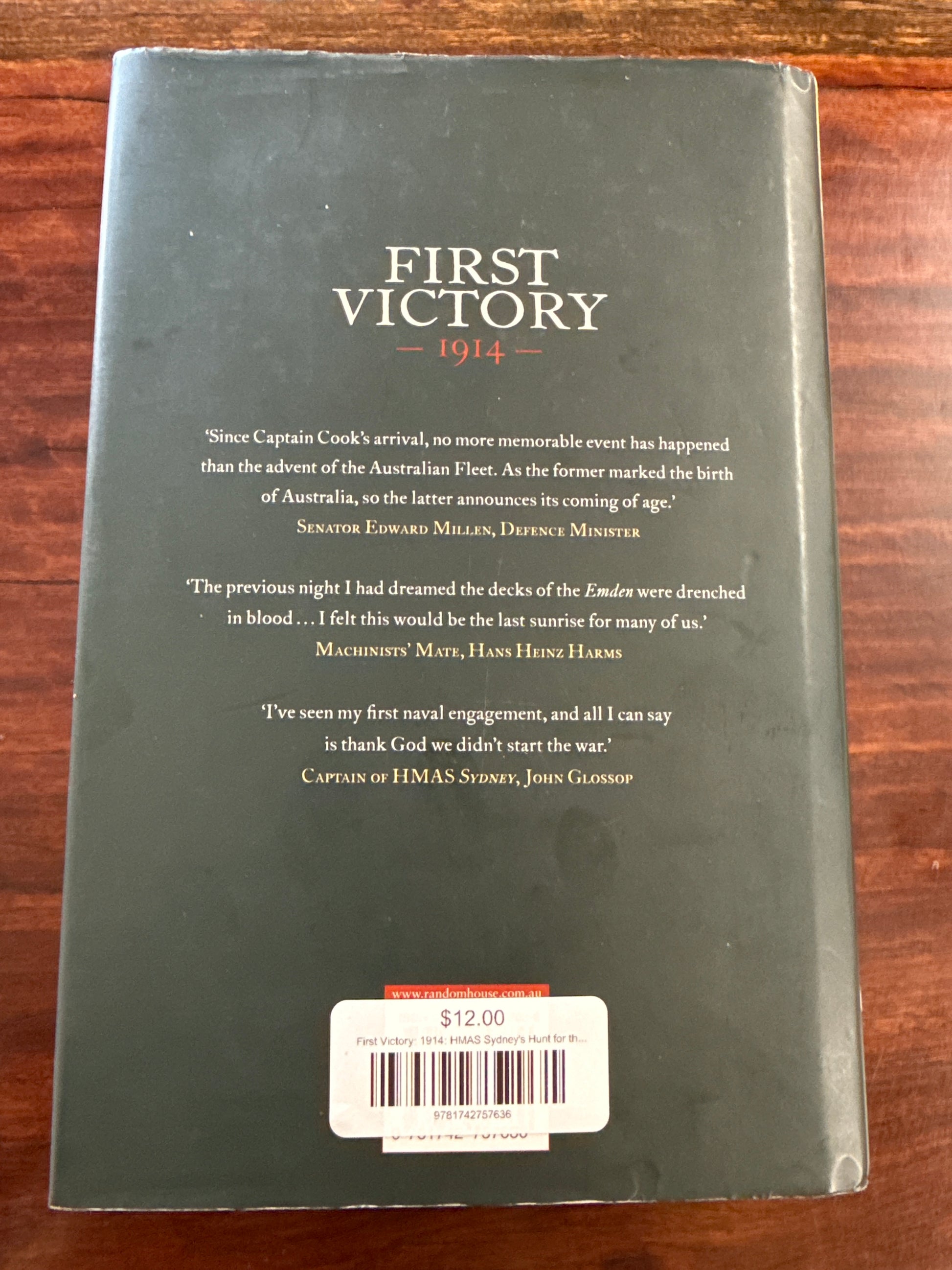 First Victory: 1914: HMAS Sydney's Hunt for the German Raider Emden (Hardcover)
