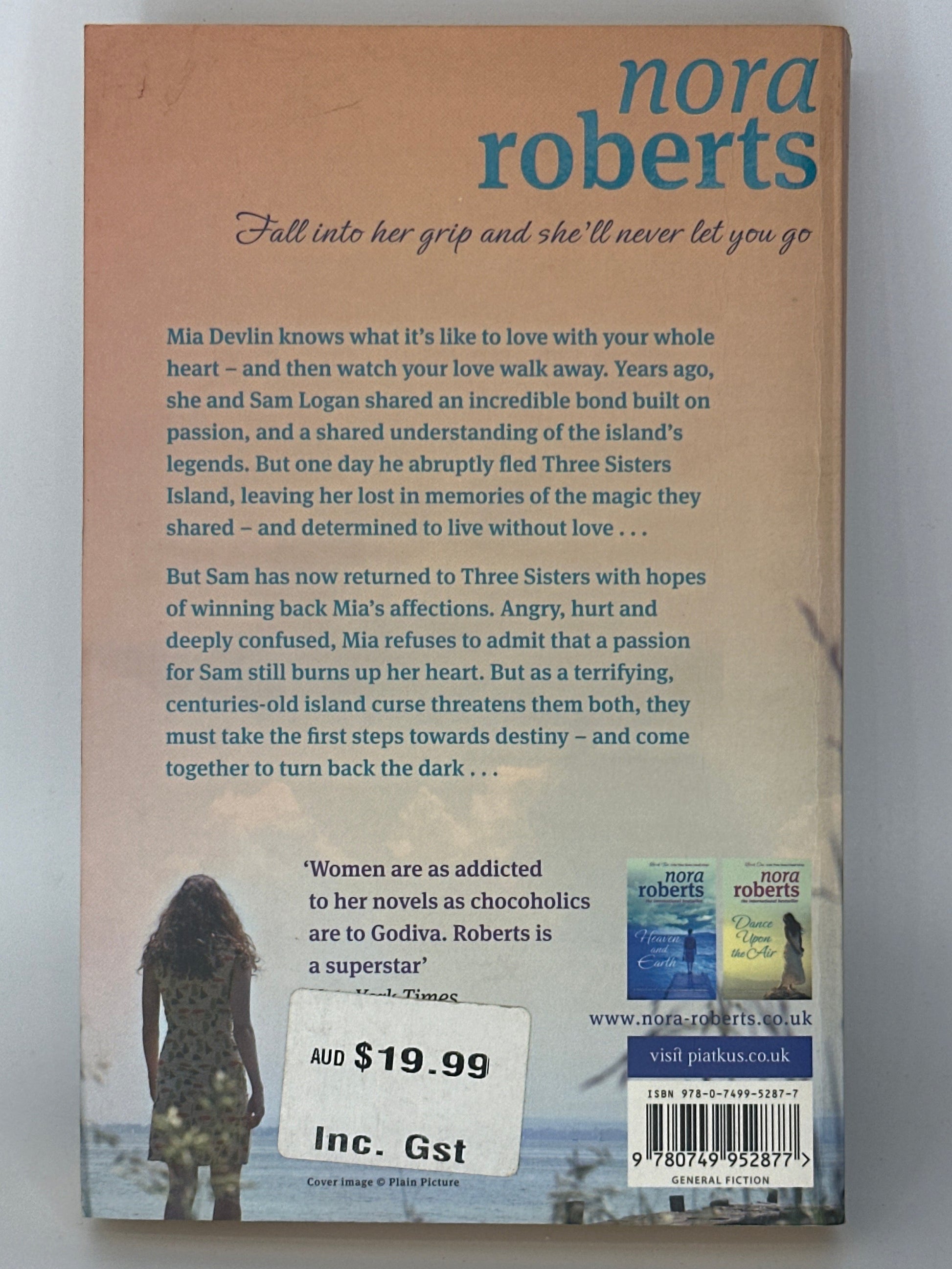 Nora Roberts Face The Fire actual back cover used books