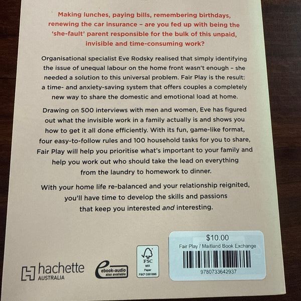 Eve Rodsky Fair Play back cover