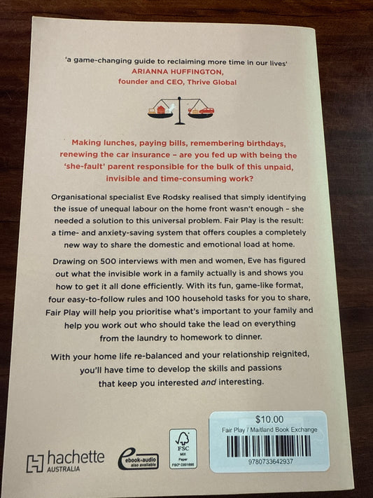 Eve Rodsky Fair Play back cover