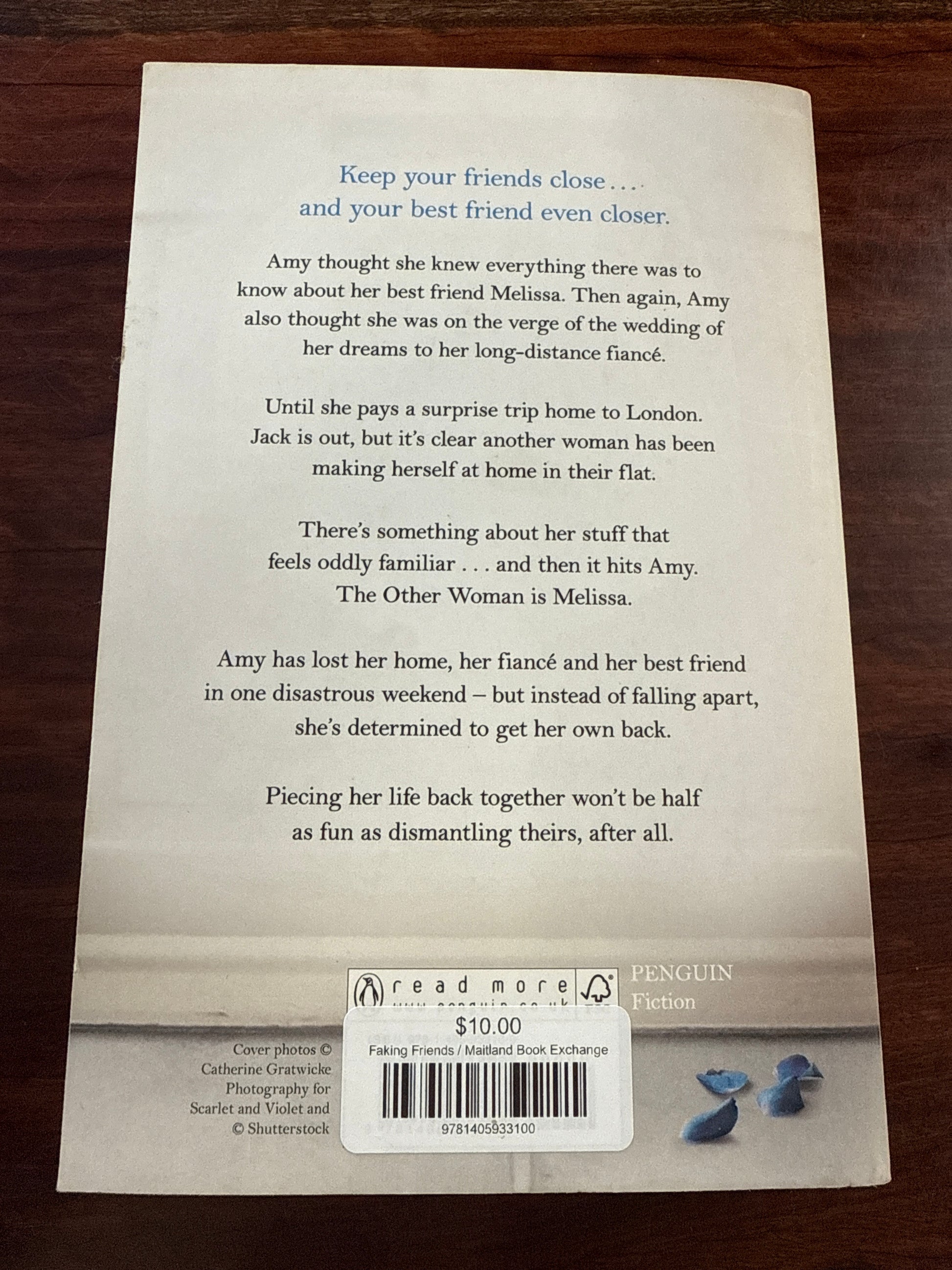 Jane Fallon Faking Friends back  cover