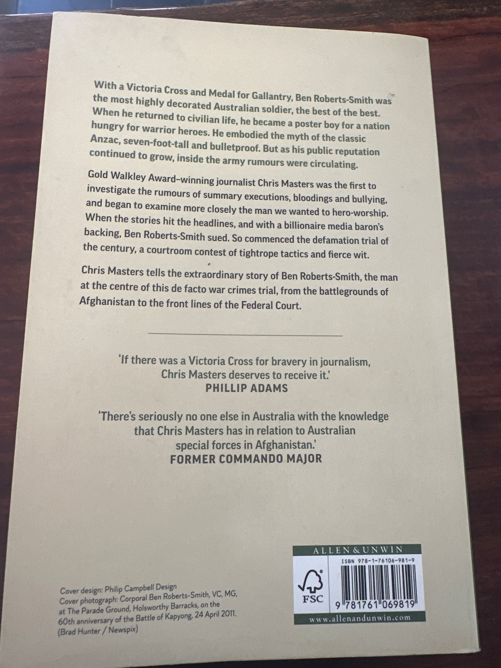 Chris Masters Flawed Hero back cover image