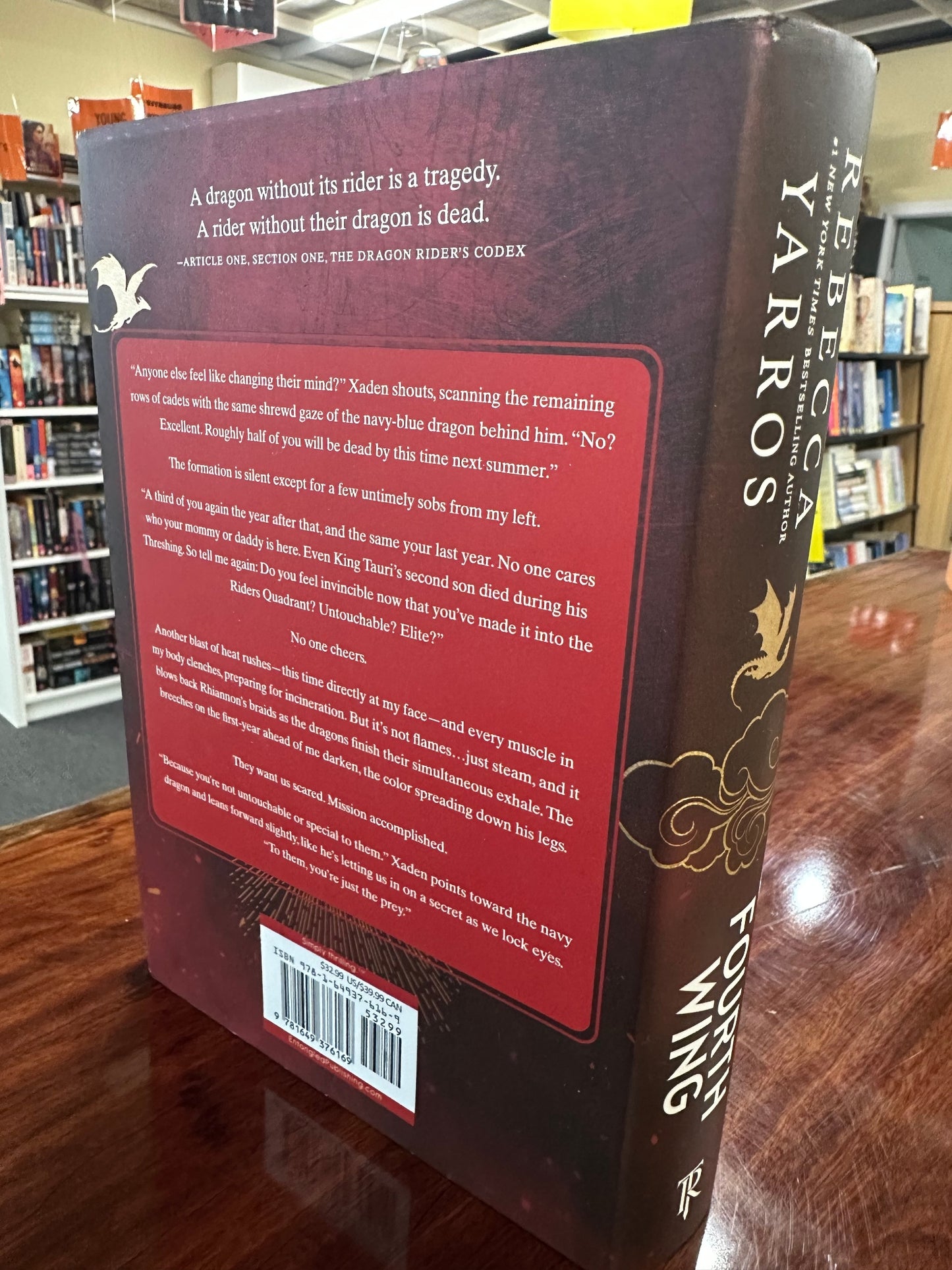 Rebecca Yarros Fourth Wing (Special Edition) (The Empyrean Book1) back cover
