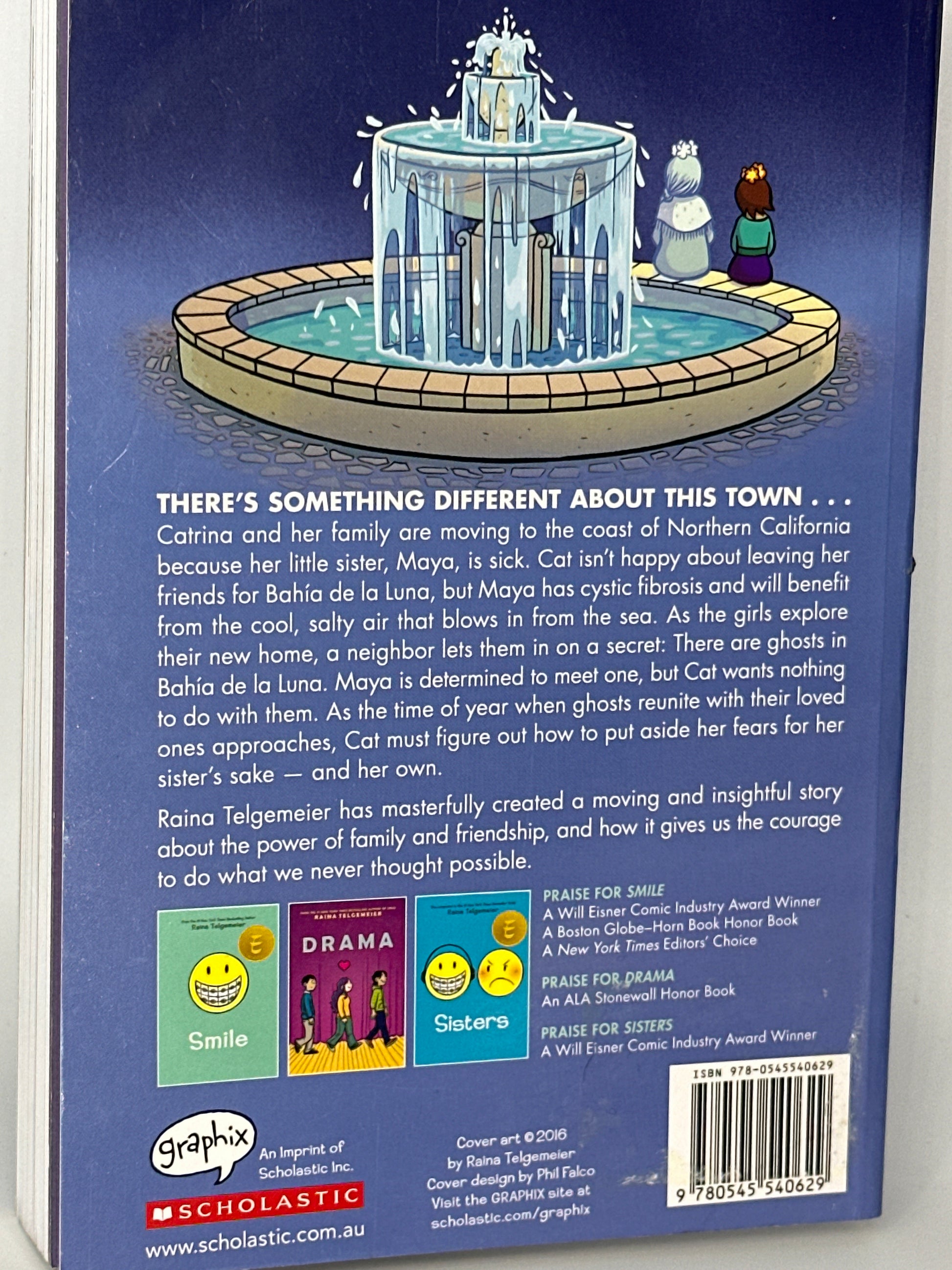 Raina Telgemeier Ghosts: A Graphic Novel back cover used books