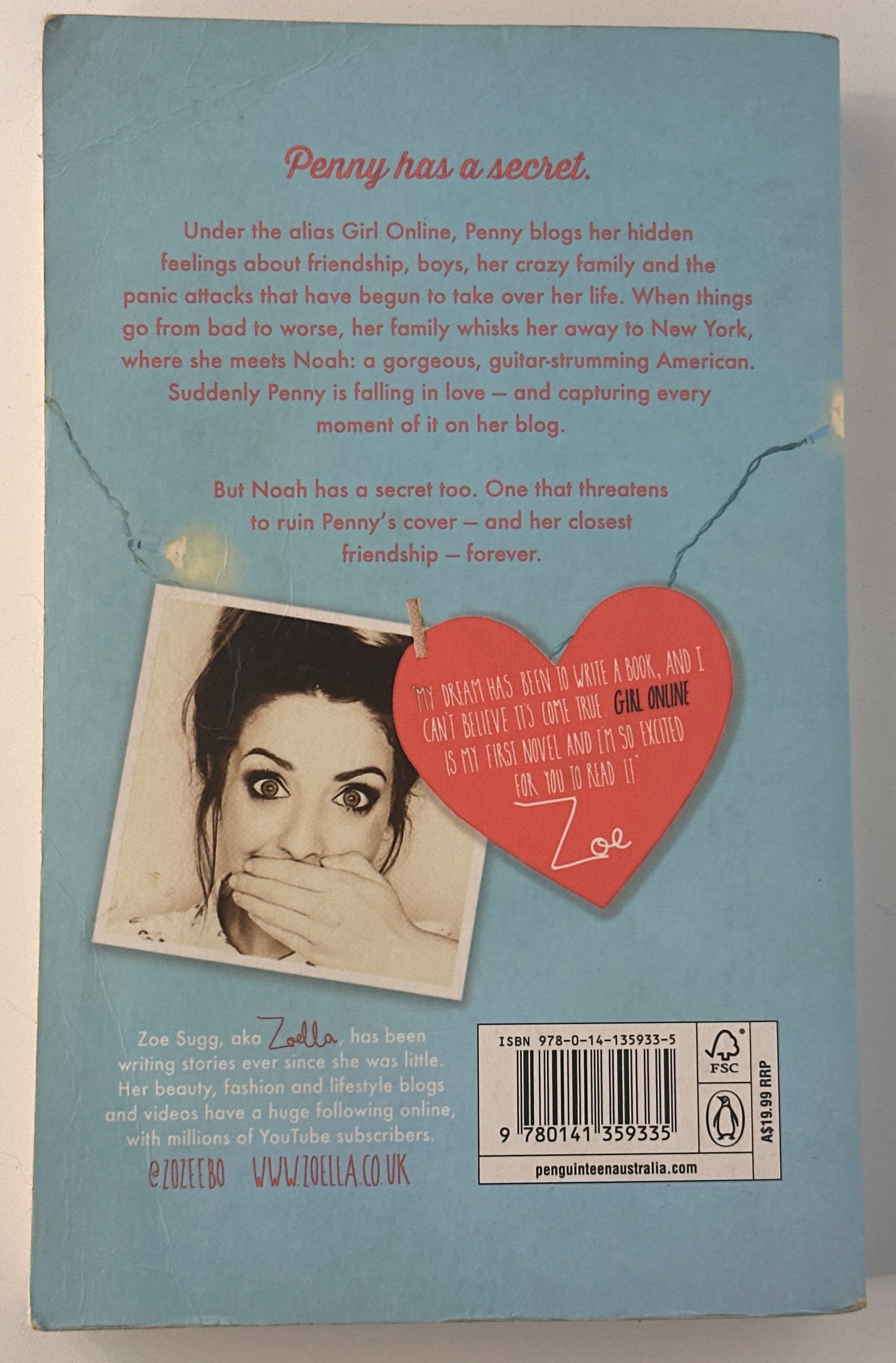 Zoe Sugg Girl Online back cover used books