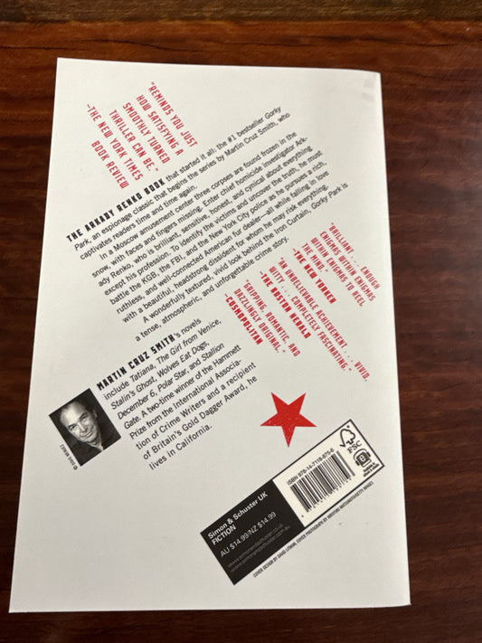 Martin Cruz Smith Gorky Park back cover