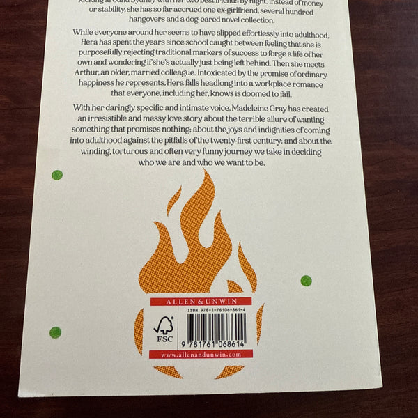 Madeleine Gray Green Dot back cover