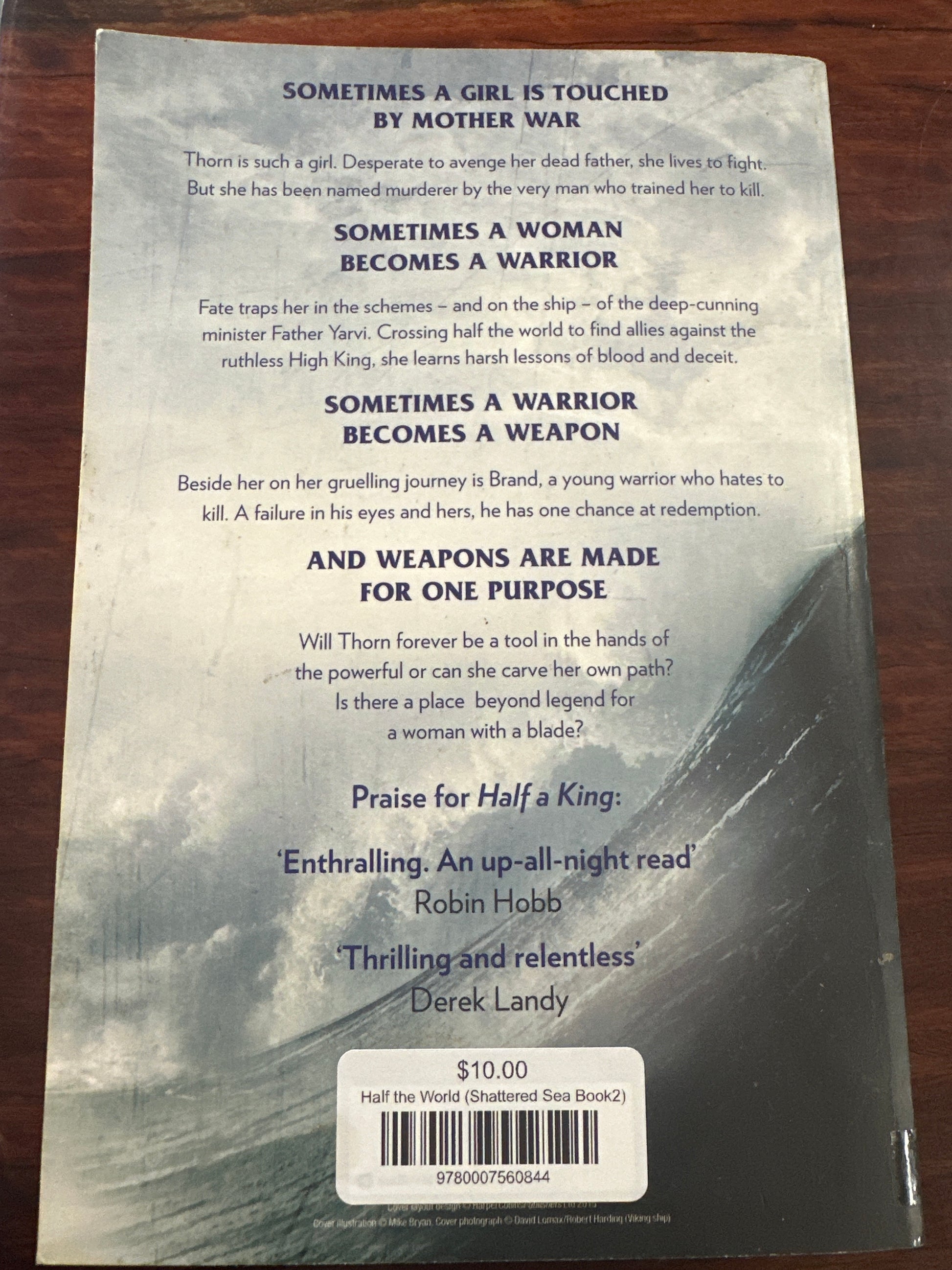 Joe Abercromie Half the World back cover