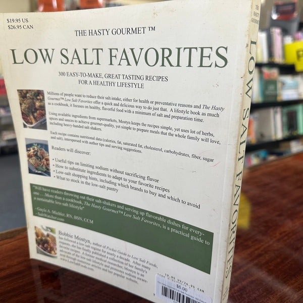 Hasty Gourmet Low Salt Favorites back cover image