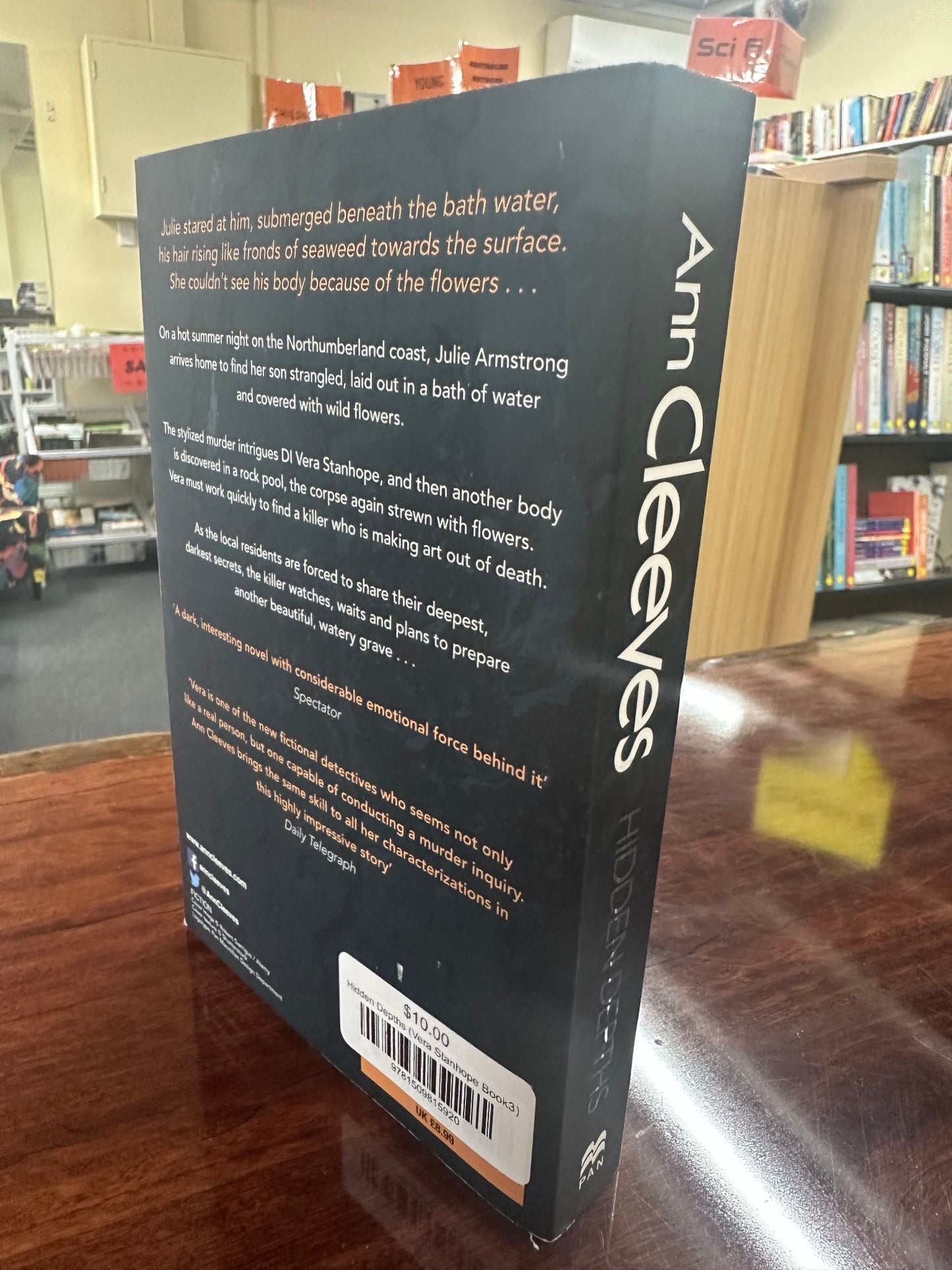 Ann Cleeves Hidden Depths back cover